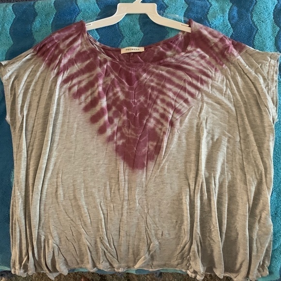 Gray & Pink Tie Dye Dolman - Picture 5 of 6